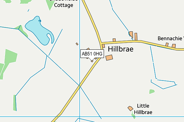 AB51 0HG map - OS VectorMap District (Ordnance Survey)