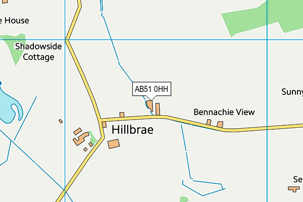 AB51 0HH map - OS VectorMap District (Ordnance Survey)