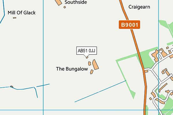 AB51 0JJ map - OS VectorMap District (Ordnance Survey)