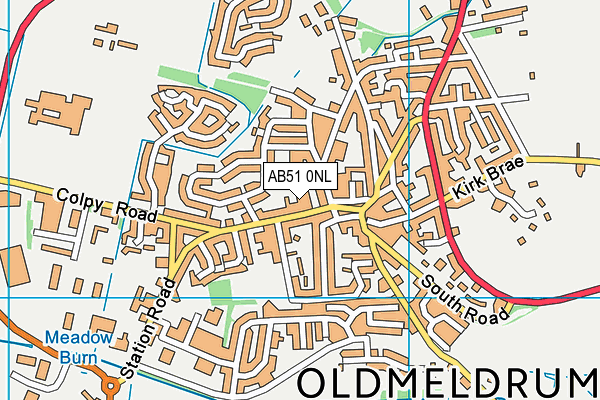 AB51 0NL map - OS VectorMap District (Ordnance Survey)