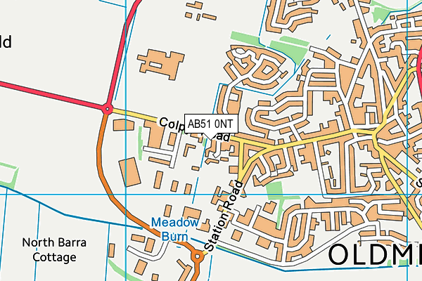 AB51 0NT map - OS VectorMap District (Ordnance Survey)