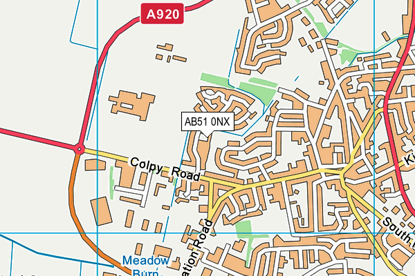 AB51 0NX map - OS VectorMap District (Ordnance Survey)