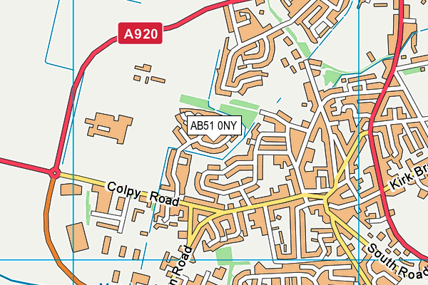 AB51 0NY map - OS VectorMap District (Ordnance Survey)
