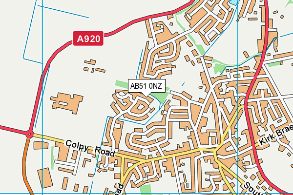 AB51 0NZ map - OS VectorMap District (Ordnance Survey)