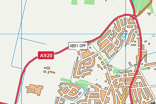AB51 0PF map - OS VectorMap District (Ordnance Survey)