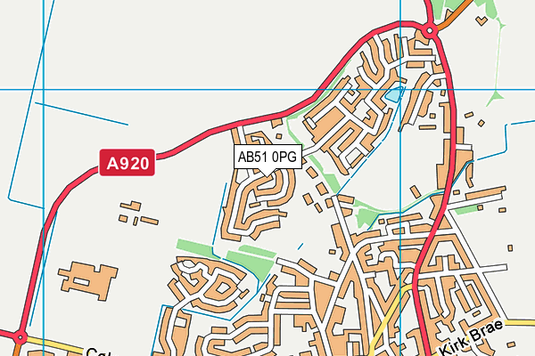 AB51 0PG map - OS VectorMap District (Ordnance Survey)