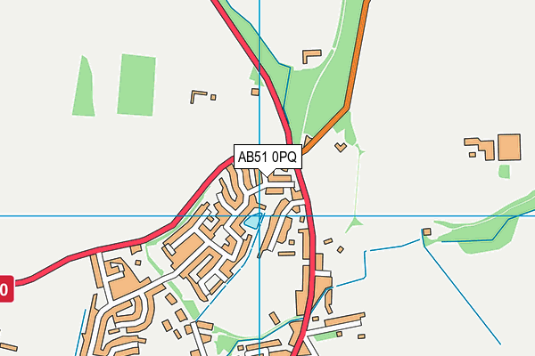 AB51 0PQ map - OS VectorMap District (Ordnance Survey)