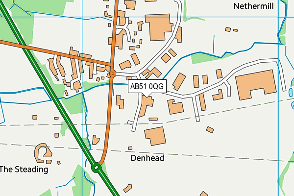 AB51 0QG map - OS VectorMap District (Ordnance Survey)