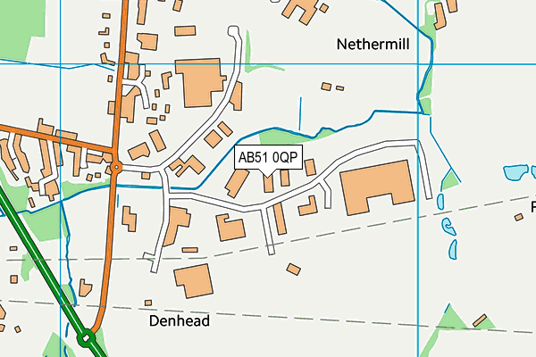 AB51 0QP map - OS VectorMap District (Ordnance Survey)