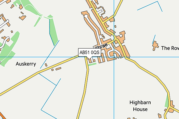 AB51 0QS map - OS VectorMap District (Ordnance Survey)