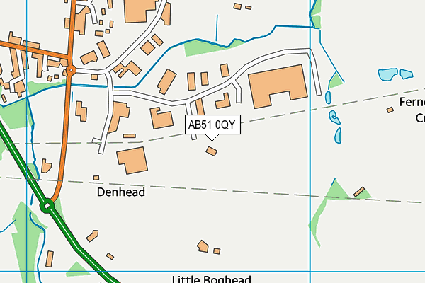 AB51 0QY map - OS VectorMap District (Ordnance Survey)