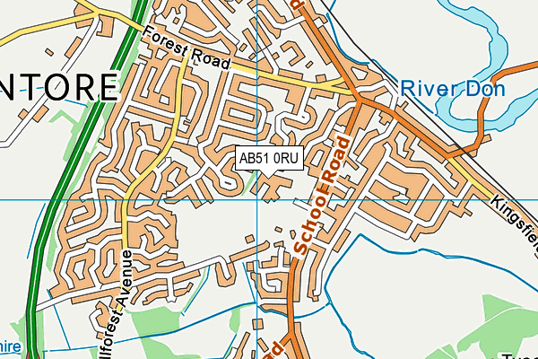 AB51 0RU map - OS VectorMap District (Ordnance Survey)