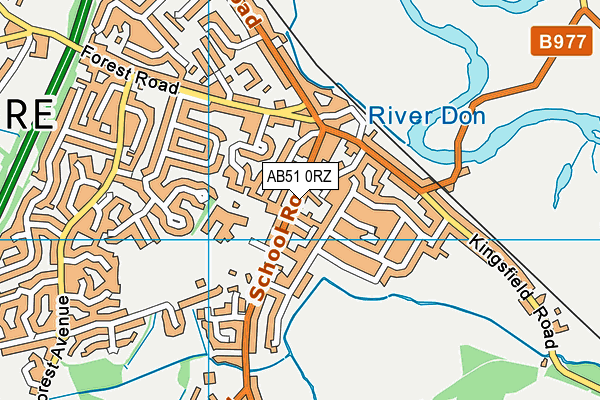 AB51 0RZ map - OS VectorMap District (Ordnance Survey)