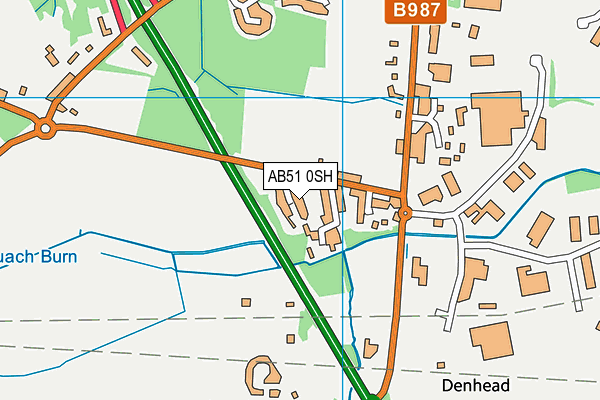 AB51 0SH map - OS VectorMap District (Ordnance Survey)