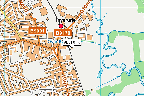AB51 0TR map - OS VectorMap District (Ordnance Survey)