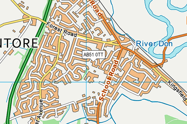 AB51 0TT map - OS VectorMap District (Ordnance Survey)