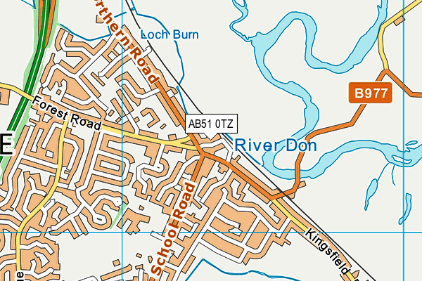 AB51 0TZ map - OS VectorMap District (Ordnance Survey)