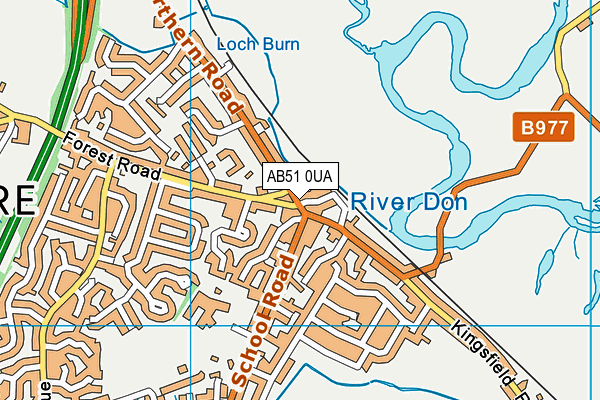 AB51 0UA map - OS VectorMap District (Ordnance Survey)