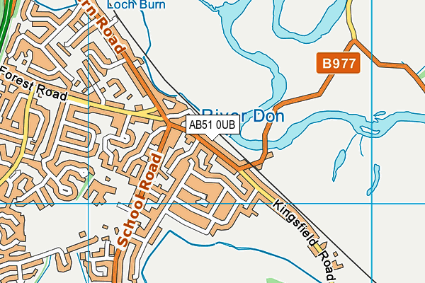 AB51 0UB map - OS VectorMap District (Ordnance Survey)