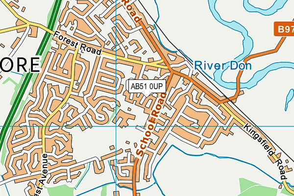 AB51 0UP map - OS VectorMap District (Ordnance Survey)