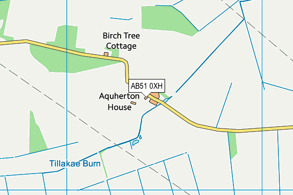 AB51 0XH map - OS VectorMap District (Ordnance Survey)