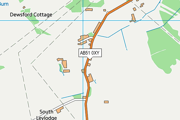 AB51 0XY map - OS VectorMap District (Ordnance Survey)