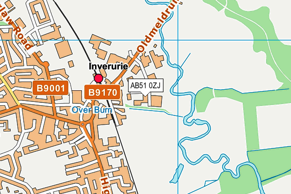 AB51 0ZJ map - OS VectorMap District (Ordnance Survey)