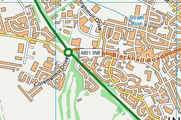 AB51 3NB map - OS VectorMap District (Ordnance Survey)