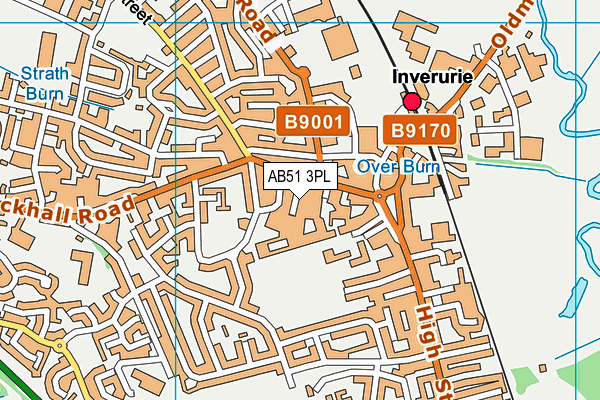 AB51 3PL map - OS VectorMap District (Ordnance Survey)