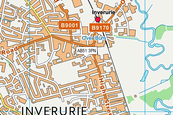 AB51 3PN map - OS VectorMap District (Ordnance Survey)
