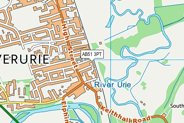 AB51 3PT map - OS VectorMap District (Ordnance Survey)