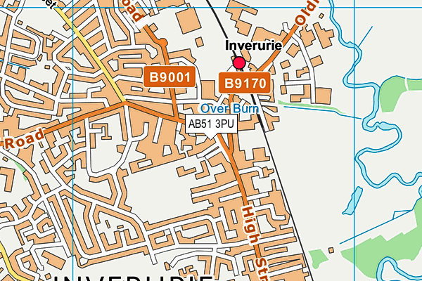 AB51 3PU map - OS VectorMap District (Ordnance Survey)
