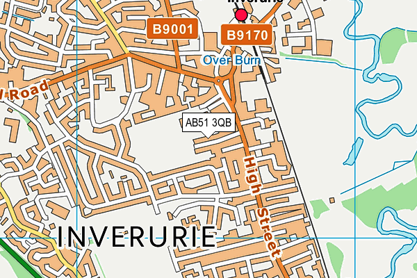 AB51 3QB map - OS VectorMap District (Ordnance Survey)
