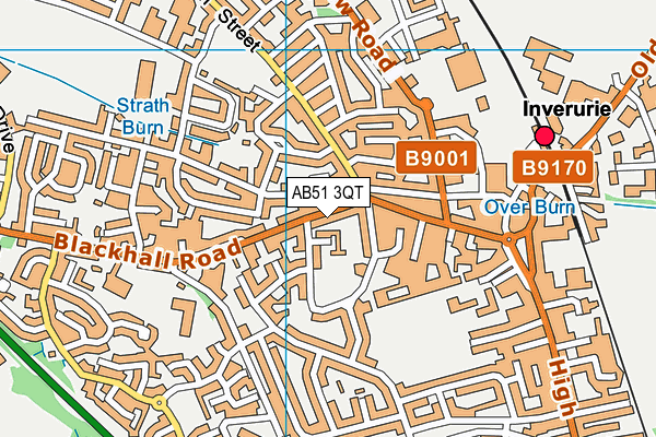 AB51 3QT map - OS VectorMap District (Ordnance Survey)