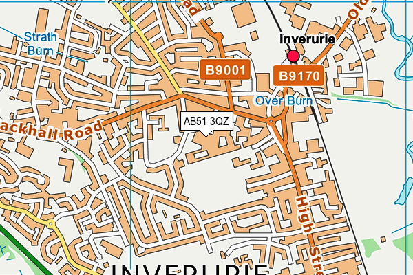 AB51 3QZ map - OS VectorMap District (Ordnance Survey)