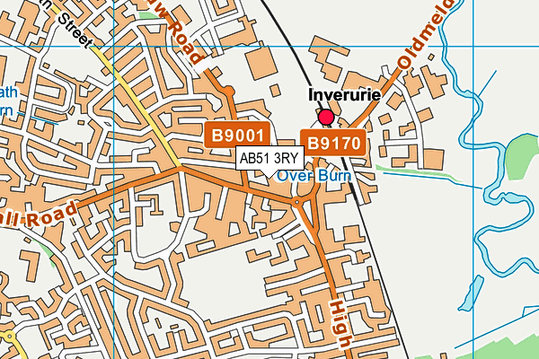 AB51 3RY map - OS VectorMap District (Ordnance Survey)