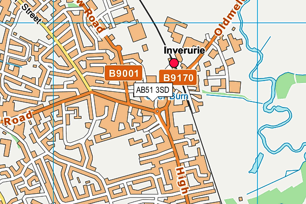 AB51 3SD map - OS VectorMap District (Ordnance Survey)