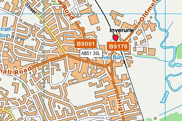 AB51 3SL map - OS VectorMap District (Ordnance Survey)