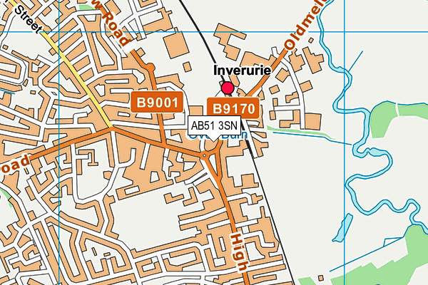 AB51 3SN map - OS VectorMap District (Ordnance Survey)