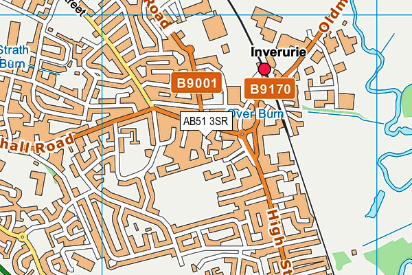 AB51 3SR map - OS VectorMap District (Ordnance Survey)