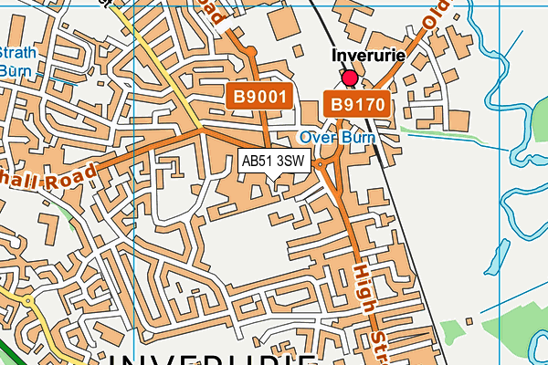 AB51 3SW map - OS VectorMap District (Ordnance Survey)
