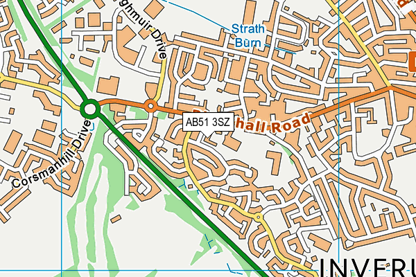 AB51 3SZ map - OS VectorMap District (Ordnance Survey)