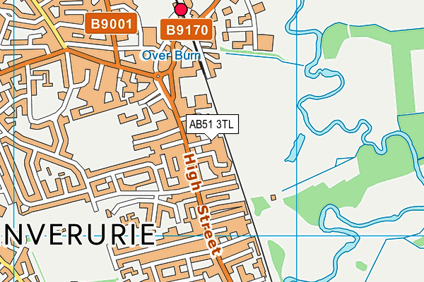 AB51 3TL map - OS VectorMap District (Ordnance Survey)