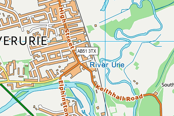 AB51 3TX map - OS VectorMap District (Ordnance Survey)