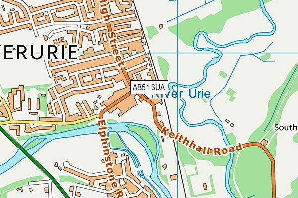 AB51 3UA map - OS VectorMap District (Ordnance Survey)