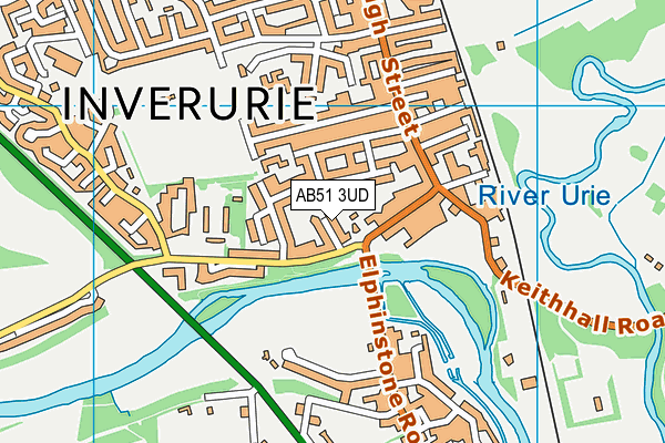 AB51 3UD map - OS VectorMap District (Ordnance Survey)