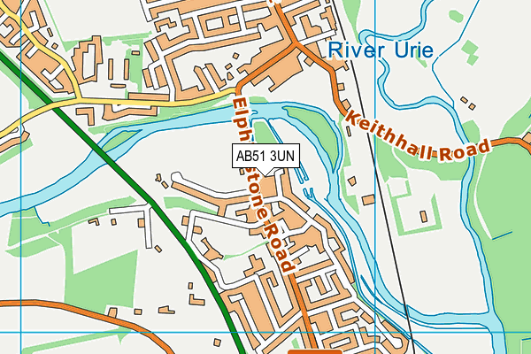 AB51 3UN map - OS VectorMap District (Ordnance Survey)