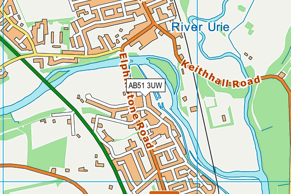 AB51 3UW map - OS VectorMap District (Ordnance Survey)