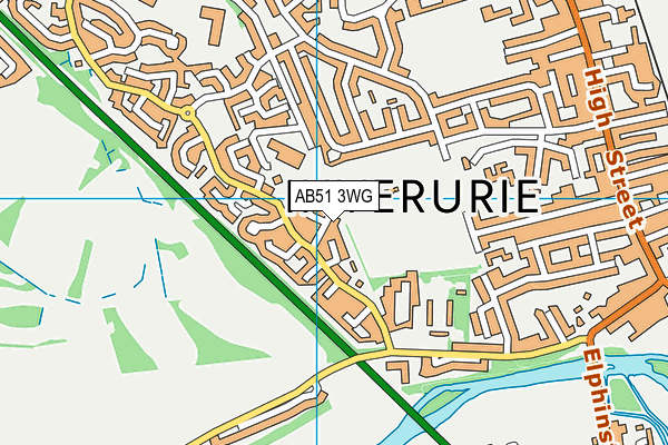 AB51 3WG map - OS VectorMap District (Ordnance Survey)