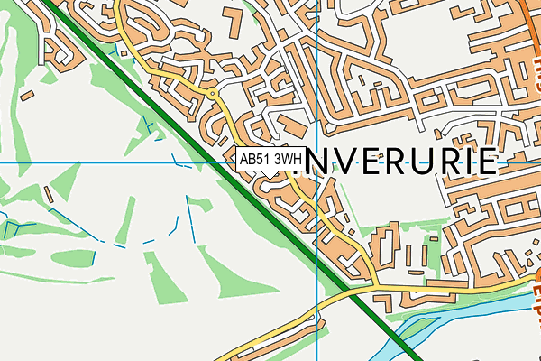 AB51 3WH map - OS VectorMap District (Ordnance Survey)